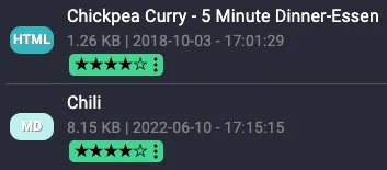 Dateien mit Tags zur Bewertung