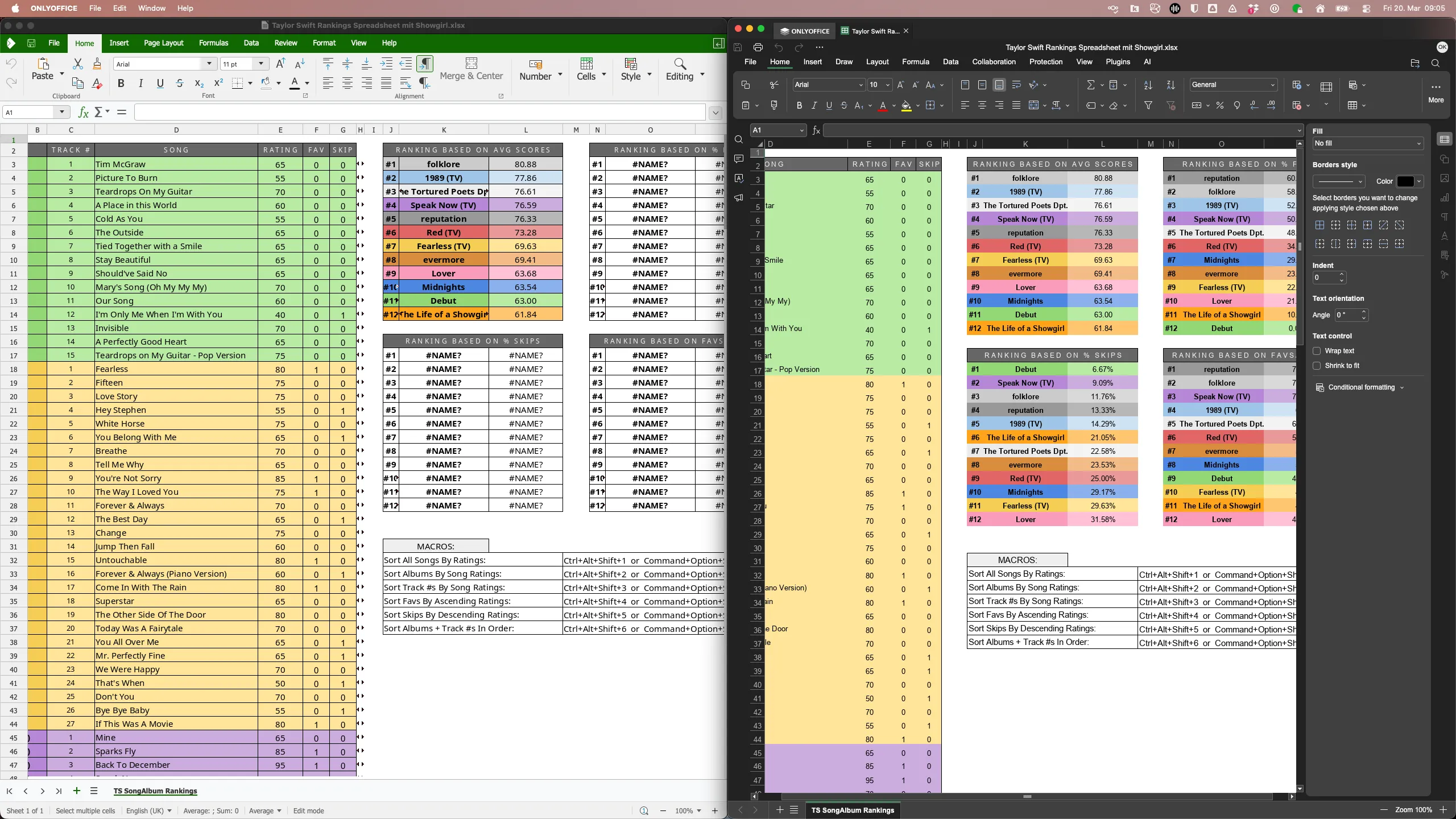 Beide Office-Applikationen nebeneinander